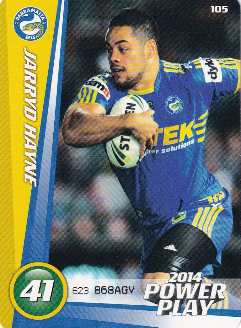 2014 NRL Power Play Common Card - Base 105 Jarryd Hayne Parramatta Eels