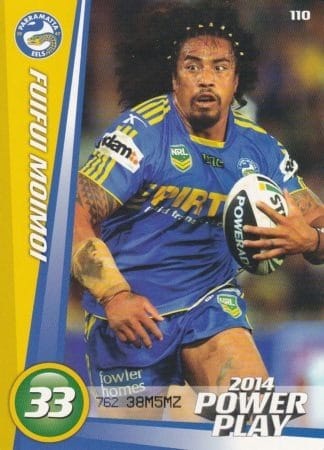 2014 NRL Power Play Common Card - Base 110 Fuifui Moimoi Parramatta Eels