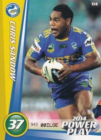 2014 NRL Power Play Common Card - Base 114 Chris Sandow Parramatta Eels