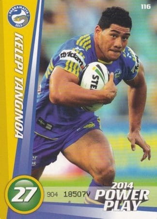 2014 NRL Power Play Common Card - Base 116 Kelepi Tanginoa Parramatta Eels