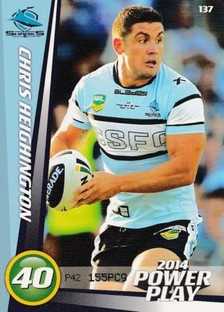2014 NRL Power Play Common Card - Base 137 Chris Heighington Cronulla Sharks