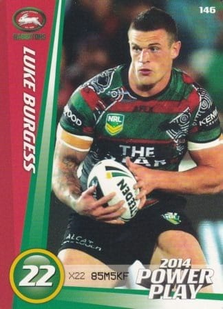 2014 NRL Power Play Common Card - Base 146 Luke Burgess Souths Sydney Rabbitohs