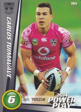 2014 NRL Power Play Common Card - Base 193 Carlos Tuimavave Warriors