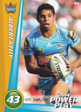 2014 NRL Power Play Common Card - Base 060 Albert Kelly Gold Coast Titans