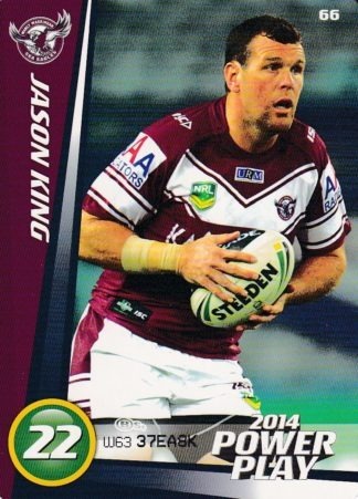 2014 NRL Power Play Common Card - Base 066 Jason King Manly Sea Eagles