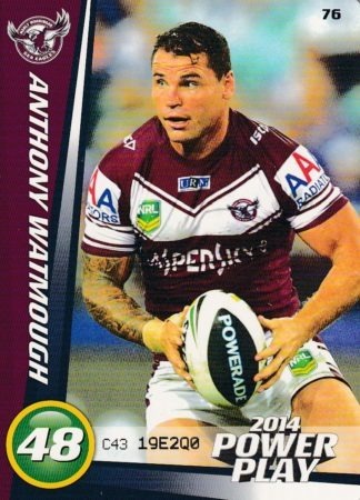 2014 NRL Power Play Common Card - Base 076 Anthony Watmough Manly Sea Eagles