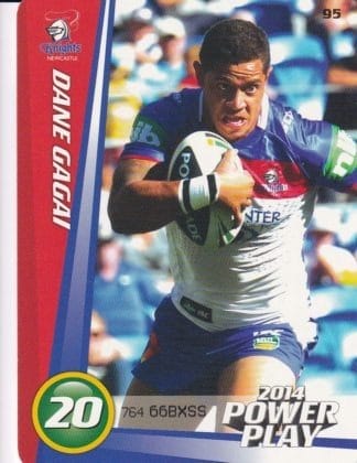 2014 NRL Power Play Common Card - Base 095 Dane Gagai Newcastle Knights