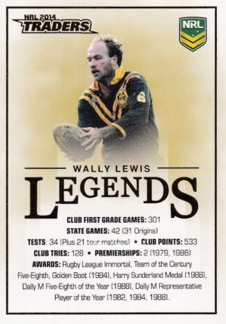 2014 NRL Traders Case Card - CC1 Wally Lewis Brisbane Broncos