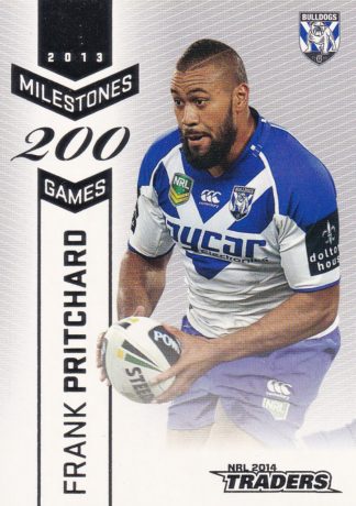 2014 NRL Traders Milestones - M02 Frank Pritchard Canterbury Bulldogs