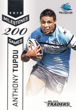 2014 NRL Traders Milestones - M11 Anthony Tupou Cronulla Sharks