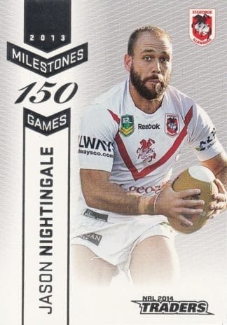 2014 NRL Traders Milestones - M13 Jason Nightingale St George Dragons