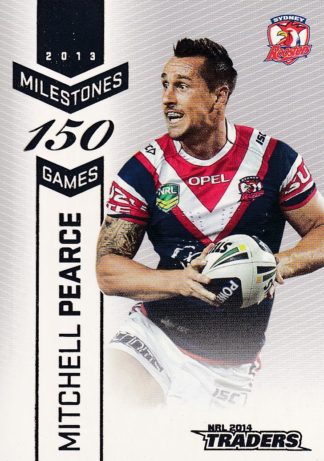 2014 NRL Traders Milestones - M14 Mitchell Pearce Sydney Roosters