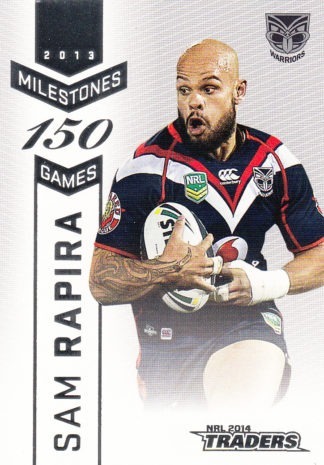 2014 NRL Traders Milestones - M15 Sam Rapira Warriors
