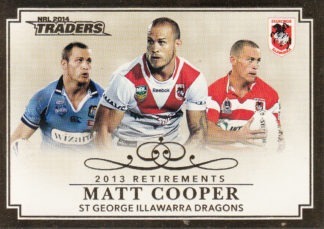 2014 NRL Traders Retirements - R05 Matt Cooper St George Dragons