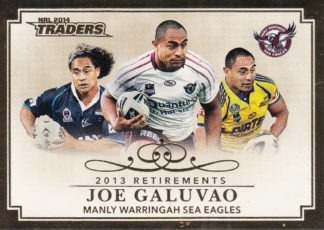 2014 NRL Traders Retirements - R08 Joe Galuvao Manly Sea Eagles