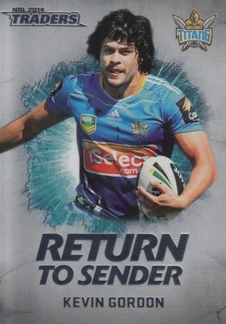 2014 NRL Traders Return To Sender - RTS09 Kevin Gordon Gold Coast Titans