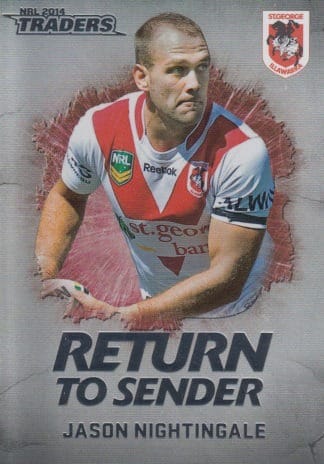 2014 NRL Traders Return To Sender - RTS26 Jason Nightingale St George Dragons