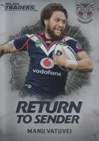 2014 NRL Traders Return To Sender - RTS30 Manu Vatuvei Warriors
