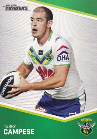 2014 NRL Traders Common Card - Base 023 Terry Campese Canberra Raiders