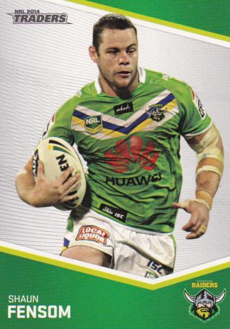 2014 NRL Traders Common Card - Base 026 Shaun Fensom Canberra Raiders