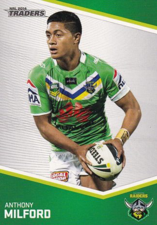 2014 NRL Traders Common Card - Base 028 Anthony Milford Canberra Raiders
