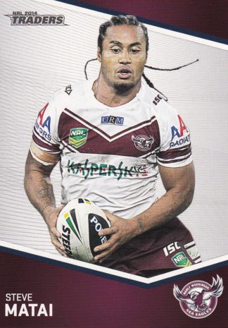 2014 NRL Traders Common Card - Base 063 Steve Matai Manly Sea Eagles