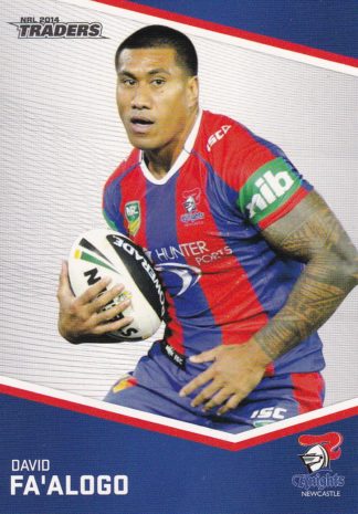 2014 NRL Traders Common Card - Base 080 David Fa'alogo Newcastle Knights