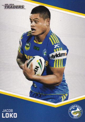 2014 NRL Traders Common Card - Base 091 Jacob Loko Parramatta Eels