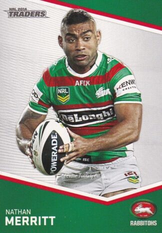 2014 NRL Traders Common Card - Base 129 Nathan Merritt South Sydney Rabbitohs