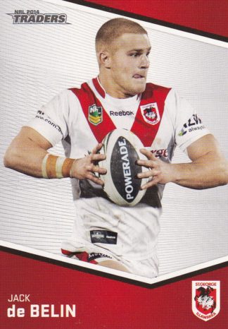 2014 NRL Traders Common Card - Base 136 Jack De Belin St George Dragons
