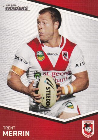 2014 NRL Traders Common Card - Base 140 Trent Merrin St George Dragons