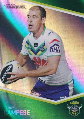 2014 NRL Traders Silver Parallels - P023 Terry Campese Canberra Raiders