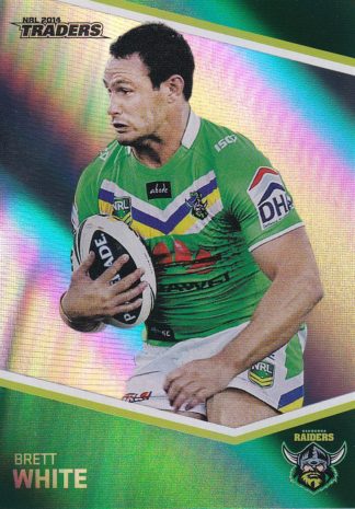 2014 NRL Traders Silver Parallels - P032 Brett White Canberra Raiders