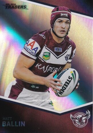 2014 NRL Traders Silver Parallels - P058 Matt Ballin Manly Sea Eagles