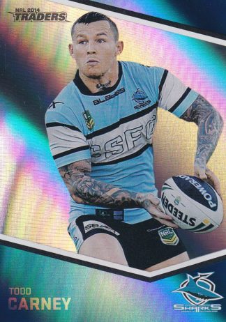 2014 NRL Traders Silver Parallels - P112 Todd Carney Cronulla Sharks