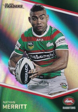 2014 NRL Traders Silver Parallels - P129 Nathan Merritt South Sydney Rabbitohs