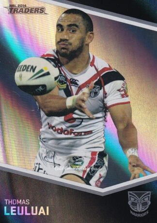 2014 NRL Traders Silver Parallels - P159 Thomas Leuluai Warriors