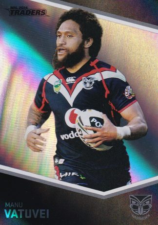 2014 NRL Traders Silver Parallels - P165 Manu Vatuvei Warriors