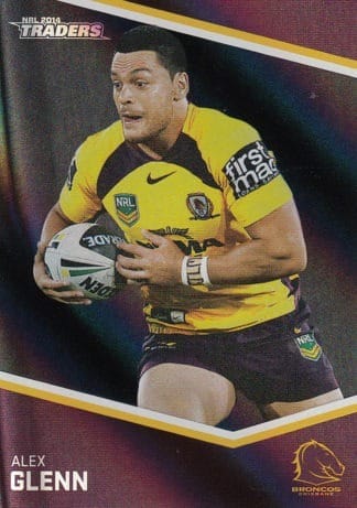 2014 NRL Traders Black Parallels - PS004 Alex Glenn Brisbane Broncos
