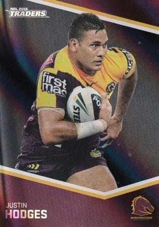 2014 NRL Traders Black Parallels - PS006 Justin Hodges Brisbane Broncos