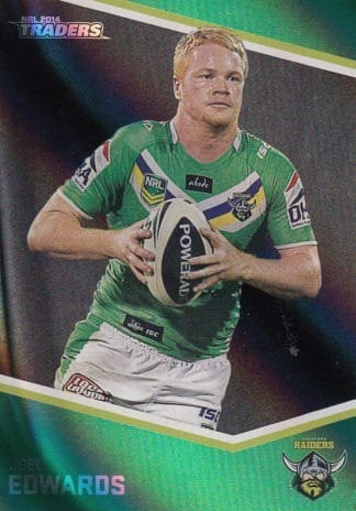 2014 NRL Traders Black Parallels - PS025 Joel Edwards Canberra Raiders