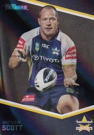 2014 NRL Traders Black Parallels - PS034 Matthew Scott North Qld Cowboys