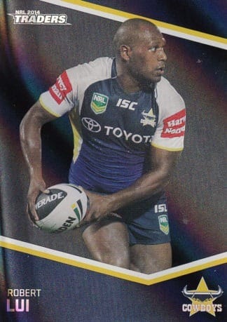 2014 NRL Traders Black Parallels - PS039 Robert Lui North Qld Cowboys