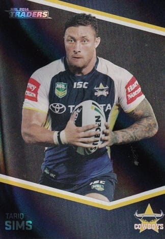 2014 NRL Traders Black Parallels - PS042 Tariq Sims North Qld Cowboys