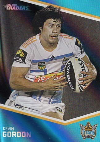 2014 NRL Traders Black Parallels - PS048 Kevin Gordon Gold Coast Titans