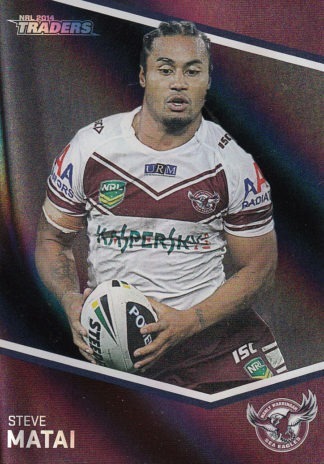 2014 NRL Traders Black Parallels - PS063 Steve Matai Manly Sea Eagles