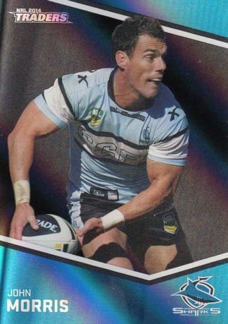 2014 NRL Traders Black Parallels - PS120 John Morris Cronulla Sharks