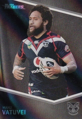 2014 NRL Traders Black Parallels - PS165 Manu Vatuvei Warriors