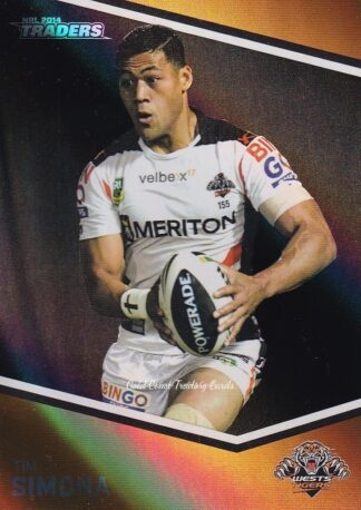 2014 NRL Traders Black Parallels - PS173C Tim Simona Wests Tigers