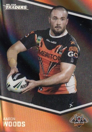 2014 NRL Traders Black Parallels - PS176 Aaron Woods Wests Tigers